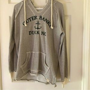 Outer Banks Duck NC Striped Hoodie